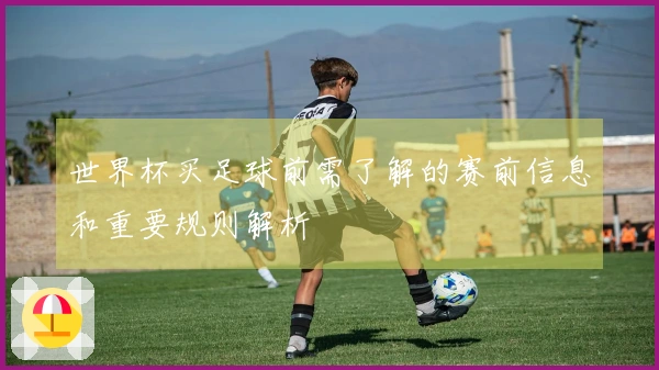 世界杯买足球前需了解的赛前信息和重要规则解析